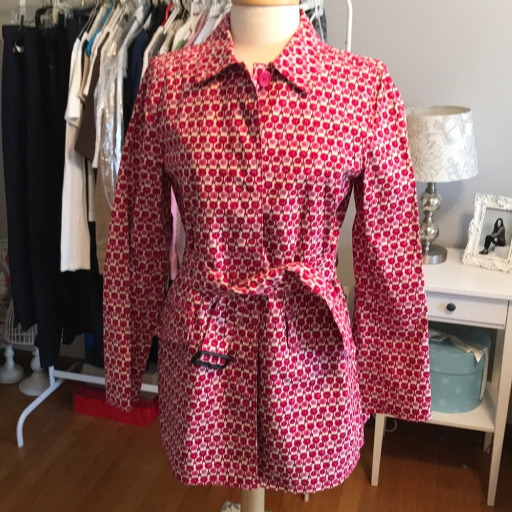 Gap raincoat size Med colorful pinks